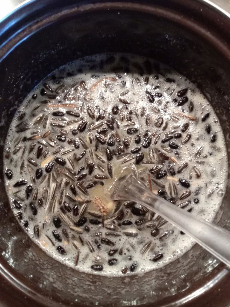 Wildvogelfutter in Fett gegeben